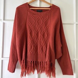 Forever 21 Terracotta Fringe Sweater